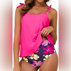 Pink Floral Bikini Set